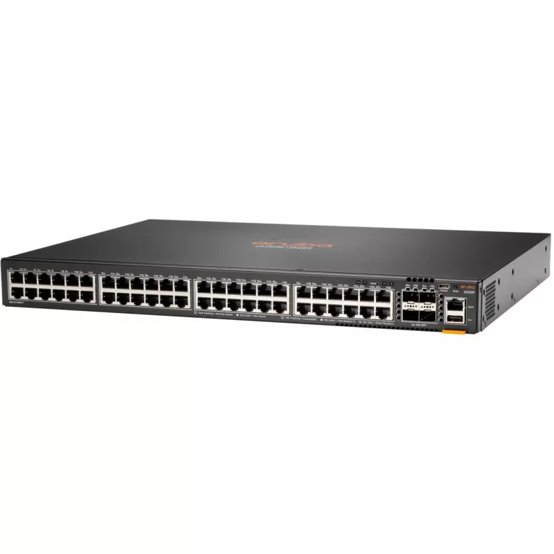 HPE - Aruba 6200F 48G 4SFP+ jungiklis - valdomas L3 jungiklis, 48 x 10/100/1000 + 4 x 1 gigabito / 10 gigabitų SFP+, montuojamas stelaže