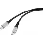 Renkforce USB-C laidas USB4 kištukas-kištukas juodas aliumininis kištukas (RF-6805036)