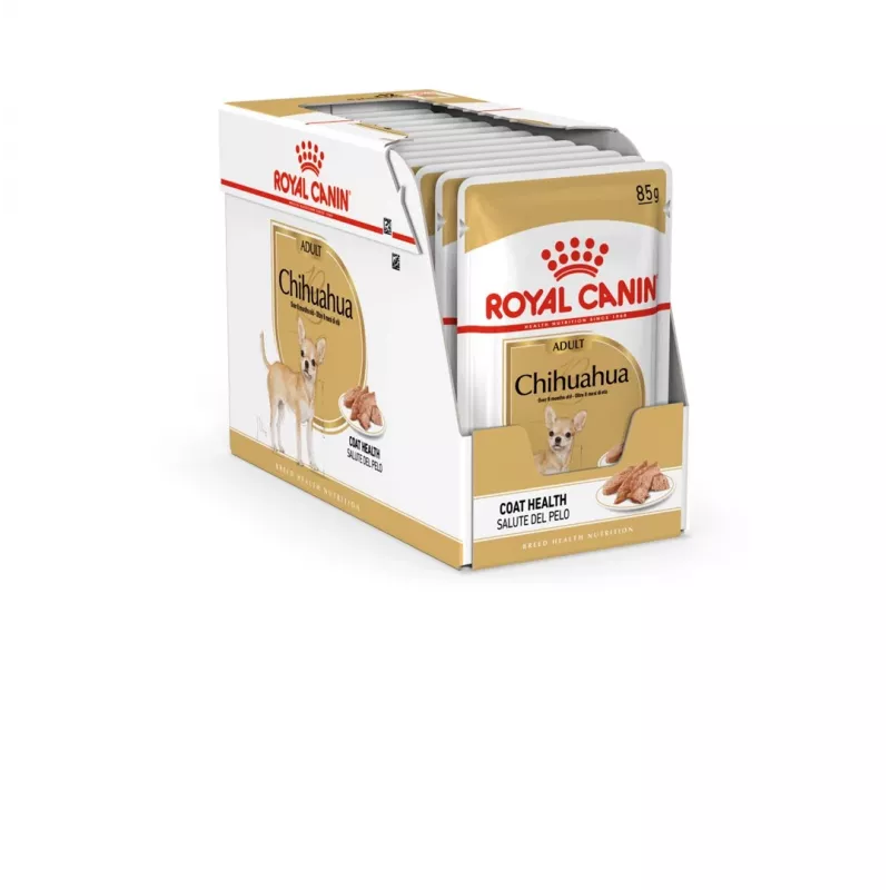 Šlapias šunų maistas Royal Canin Chihuahua Adult pakelis 85 g — paukštiena, suaugusiems čihuahua 1–1,9 kg