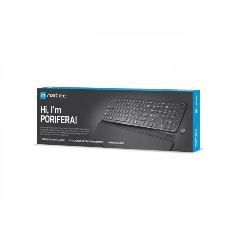 NATEC PORIFERA klaviatūra Namai/Biuras Bluetooth QWERTY US International Juoda