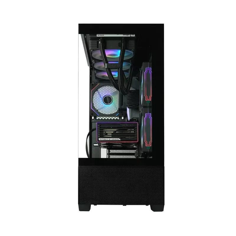 PC korpusas CHRONIX V2 Mid Tower ARGB ventiliatorius x3 juodas