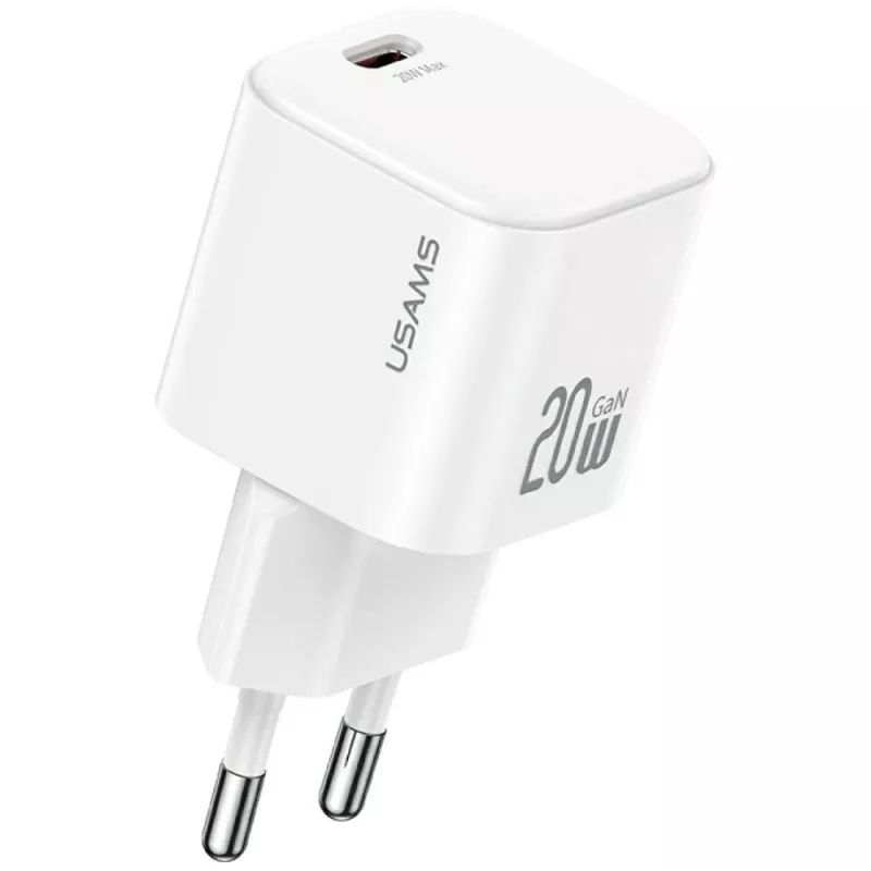 Pakrovėjas usams USA001627 20W 1×USB‑C su USB‑C kabeliu — greito įkrovimo adapteris telefonams ir planšetėms