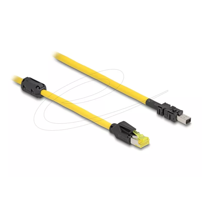 Tinklo kabelis DeLOCK 81250 Juoda/Geltona 1m Cat6