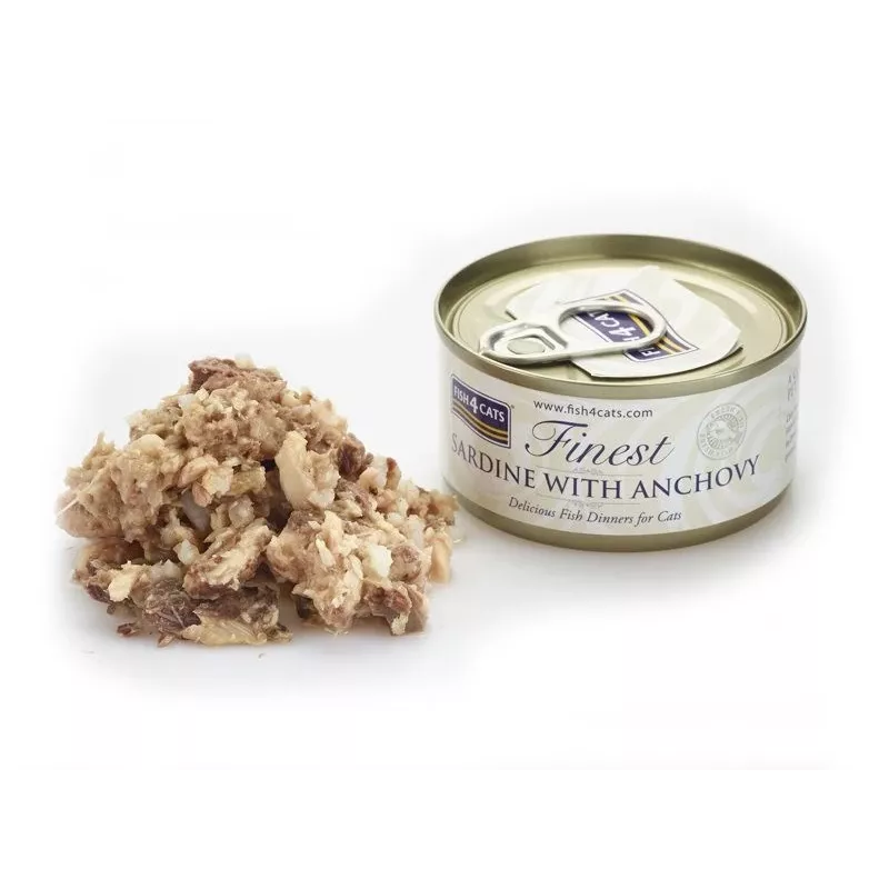 FISH4CATS Sardinė su ančiuviais - šlapias kačių maistas - 70g