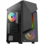 Aerocool Scape-G-BK-v2 Midi-Tower, grūdintas stiklas, FRGB - juoda
