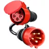 Adapter for Gemini flex 11 kW, CEE Raudona Three-Phase Power 16A > CEE Raudona 32A (juoda, 30 cm)