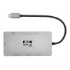 Eaton Tripp Lite USB-C Dock, Dual Display - 4K 60 Hz HDMI, USB 3.2 Gen 1, USB-A Hub, GbE, Memory Card, 100W PD Charging, Gray - docking station - USB-C - 2 x HDMI - 1GbE (U442-DOCK
