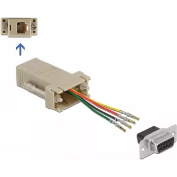 Surinkimo rinkinys D-Sub 9 kontaktų lizdas į RJ11/RJ14 DeLOCK 66770
