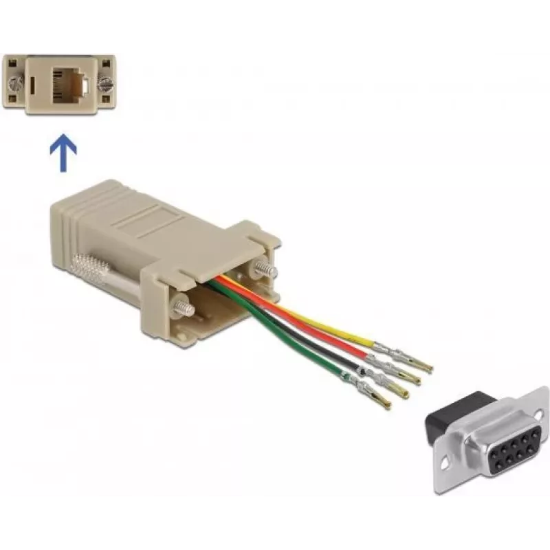 Surinkimo rinkinys D-Sub 9 kontaktų lizdas į RJ11/RJ14 DeLOCK 66770