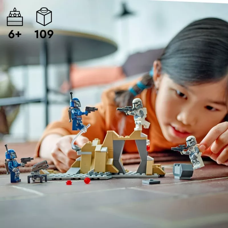 Konstruktorius LEGO Star Wars Ambush on Mandalore Battle Pack 75373 — 4 minifigūrėlės, 109 detalės, amžius 6+