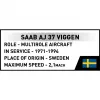 Cobi Blocks Saab AJ 37 Viggen 881 elementų konstravimo rinkinys