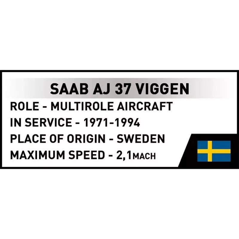 Cobi Blocks Saab AJ 37 Viggen 881 elementų konstravimo rinkinys