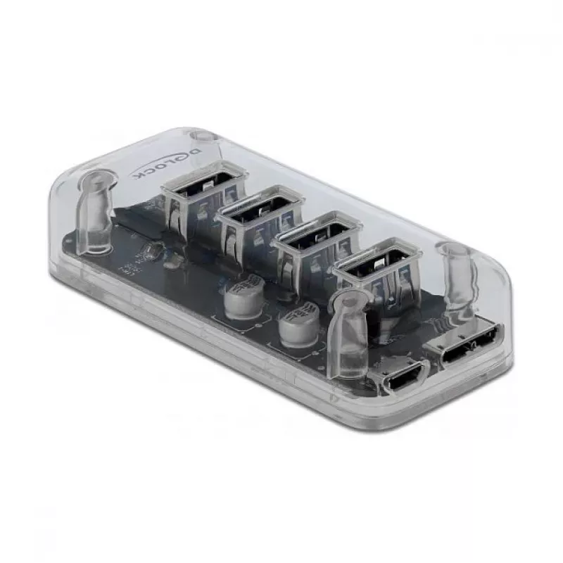 USB šakotuvas DeLOCK 64087 Skaidrus