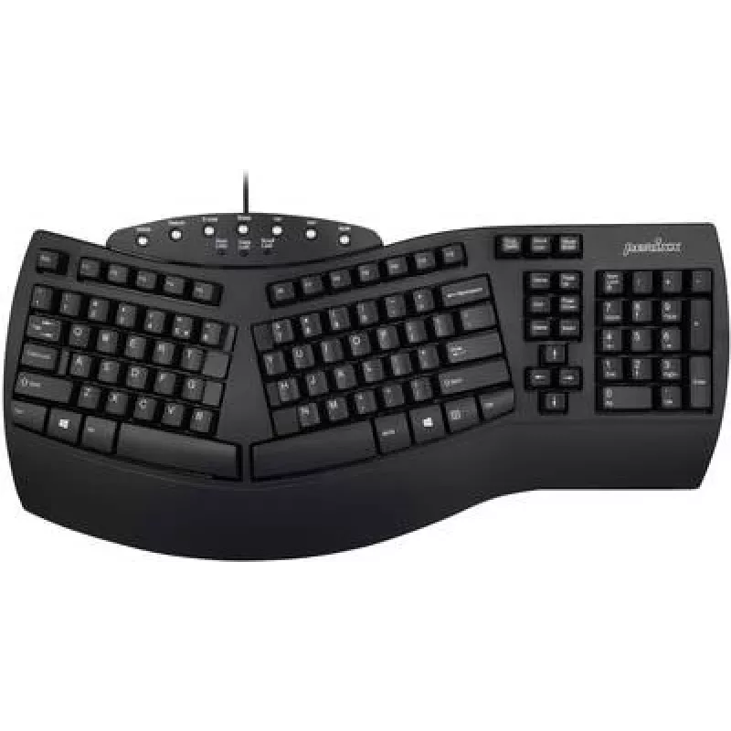 Perixx USB klaviatūra Periboard-512 juoda ergonominė (11523)