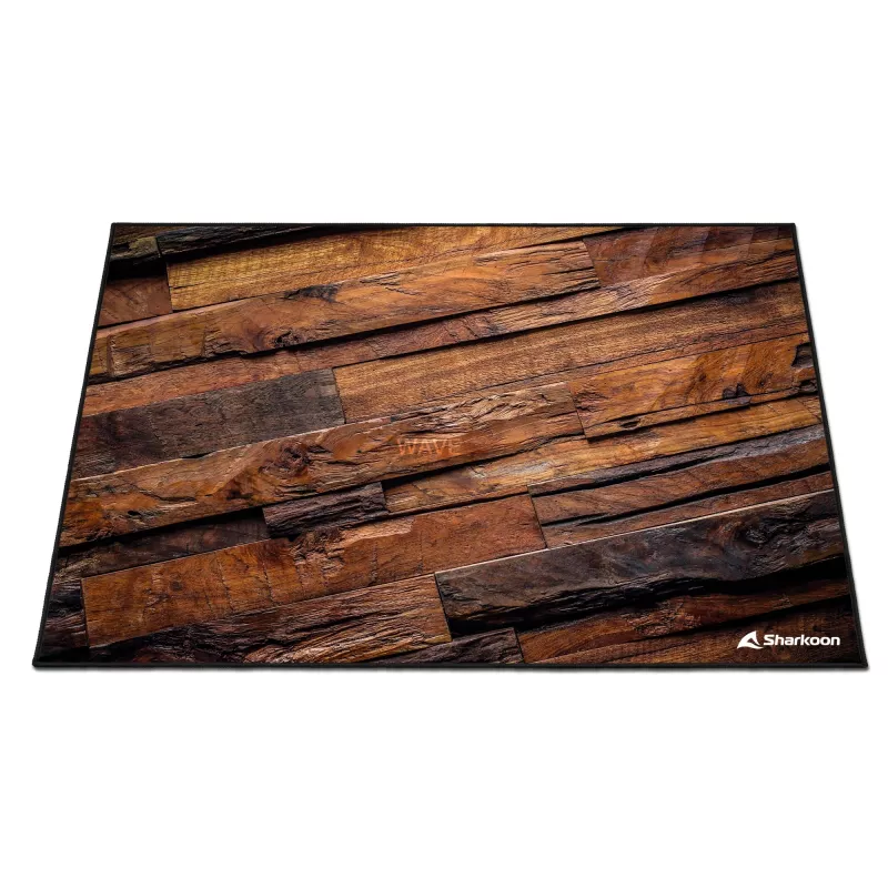 Sharkoon SKILLER SFM12 Wood žaidimų kėdės kilimėlis, 140 x 100 cm, rudas
