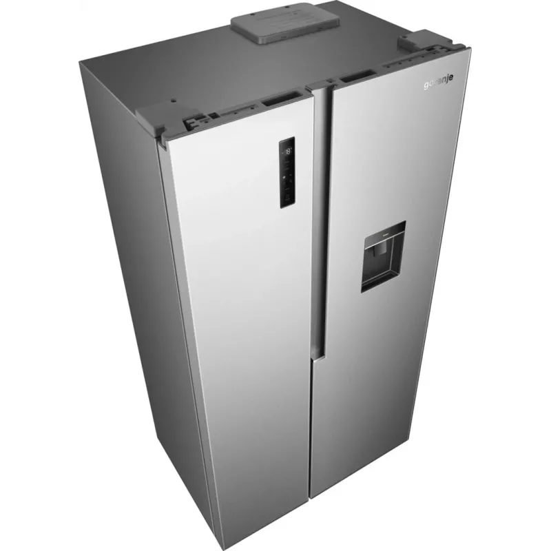 Gorenje HZF55082 NRS917E41XWD G400, Pastatomas, Amerikietiškos durys, Pilka, 2 durys (-ų), Jutiklinis, LED