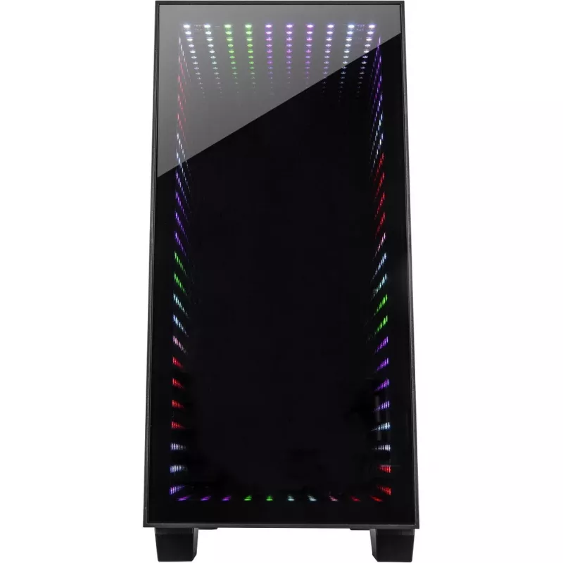 Korpusas INTER-TECH X-608 INFINITY MICRO, microATX, RGB, priekinis ir šoninis grūdintas stiklas, be PSU
