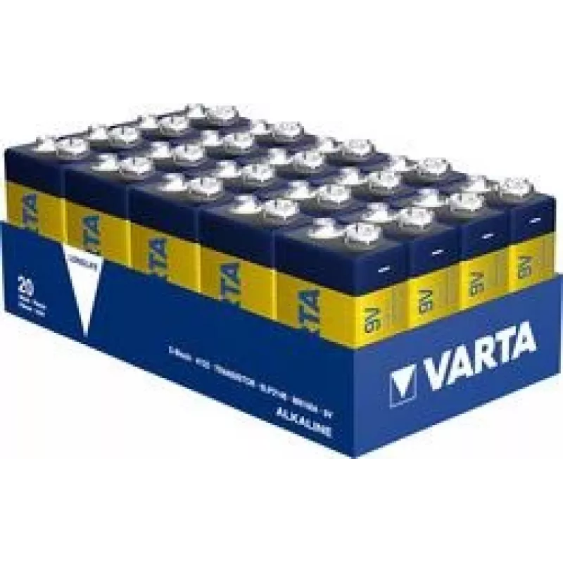 Baterija Varta Longlife 9V E-Block — 20 vnt. pakuotė