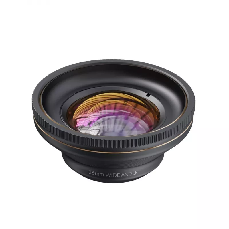 Foto objektyvas ShiftCam LU-WD-016-23-EF Plačiakampis objektyvas 16mm Juoda Auksinė