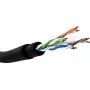 Goobay CAT 6 lauko tinklo kabelių rinkinys, U/UTP, juodas, 305 m – varinis, AWG 24/1 (vientisas), PE (55441)