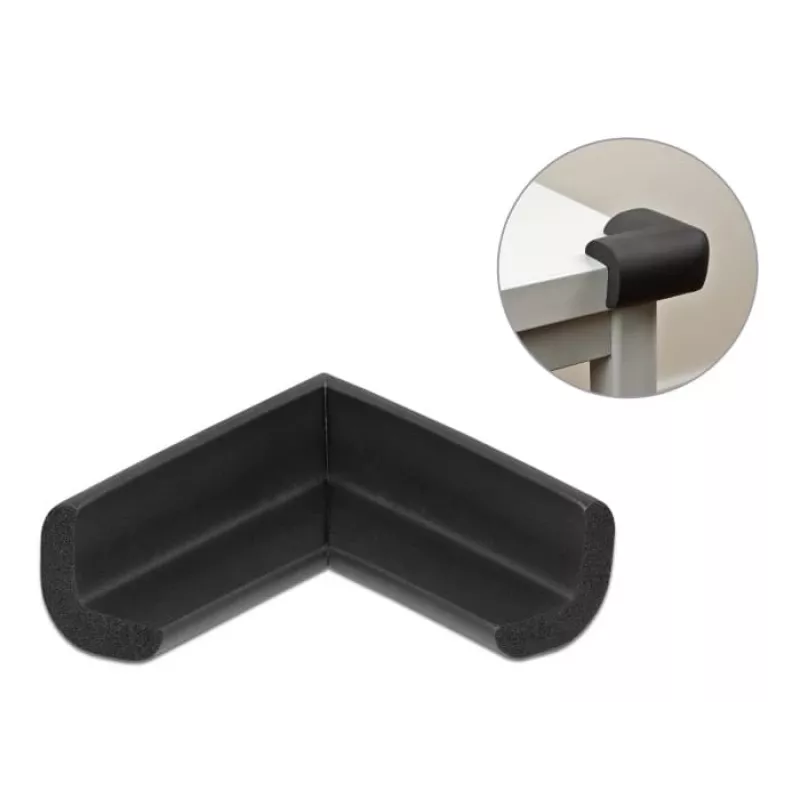 Putplasčio kampų apsauga DeLOCK 18397 56 x 56 x 22 mm juoda
