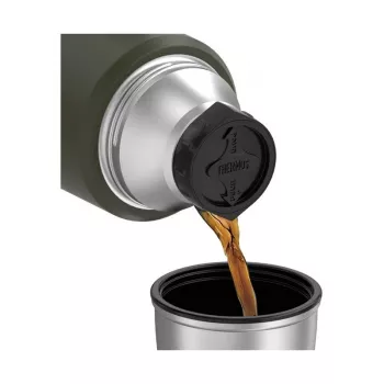 Termosas THERMOS TH-170028 470 ml, vakuuminiu būdu izoliuotas nerūdijantis plienas, armijos žalia, 24 val. karštas / šaltas