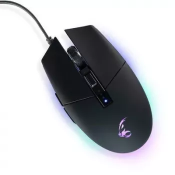Žaidimų pelė MediaRange MRGS202 — dešiniarankė, optinė, 4000 DPI, 6 mygtukai, USB Type-A, juoda
