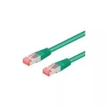 Wentronic Goobay CAT 6a komutacinis kabelis, S/FTP (PiMF), žalias, 2 m - LSZH be halogenų, varis (93742)