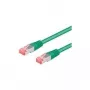 Wentronic Goobay CAT 6a komutacinis kabelis, S/FTP (PiMF), žalias, 2 m - LSZH be halogenų, varis (93742)