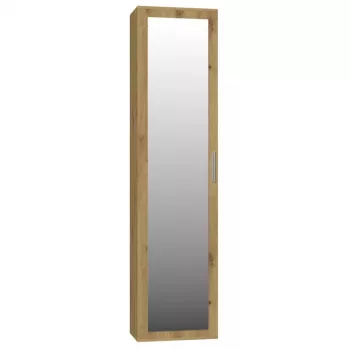 Top e Shop DUO SZAFKA ARTISAN – Ąžuolo spalvos rėmas, 2 lentynos, 1 durys, 500×350×1800 mm