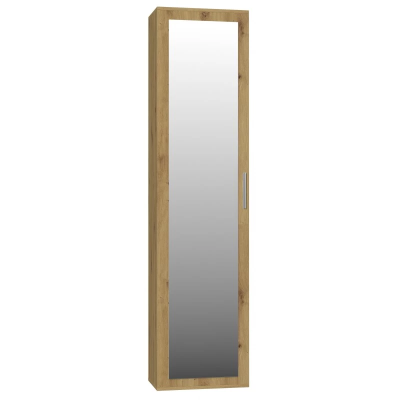 Top e Shop DUO SZAFKA ARTISAN – Ąžuolo spalvos rėmas, 2 lentynos, 1 durys, 500×350×1800 mm