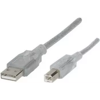 Renkforce RF-4538144 USB laidas 1,8 m USB 2.0 USB A USB B skaidrus (RF-4538144)