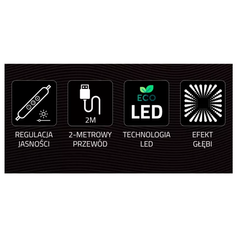 Neoninės lempos MANTA Style UNICORN MASNL134MT su tunelio efektu — dekoratyvinis LED skydas kambario apšvietimui