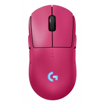 Logitech G PRO 2 - Pelė - Žaidimų - dešiniarankiams ir kairiarankiams - optinė - 8 mygtukai - Belaidė, Laidinė - 2,4 GHz, USB - USB Logitech LIGHTSPEED imtuvas - rožinė (910-007310)
