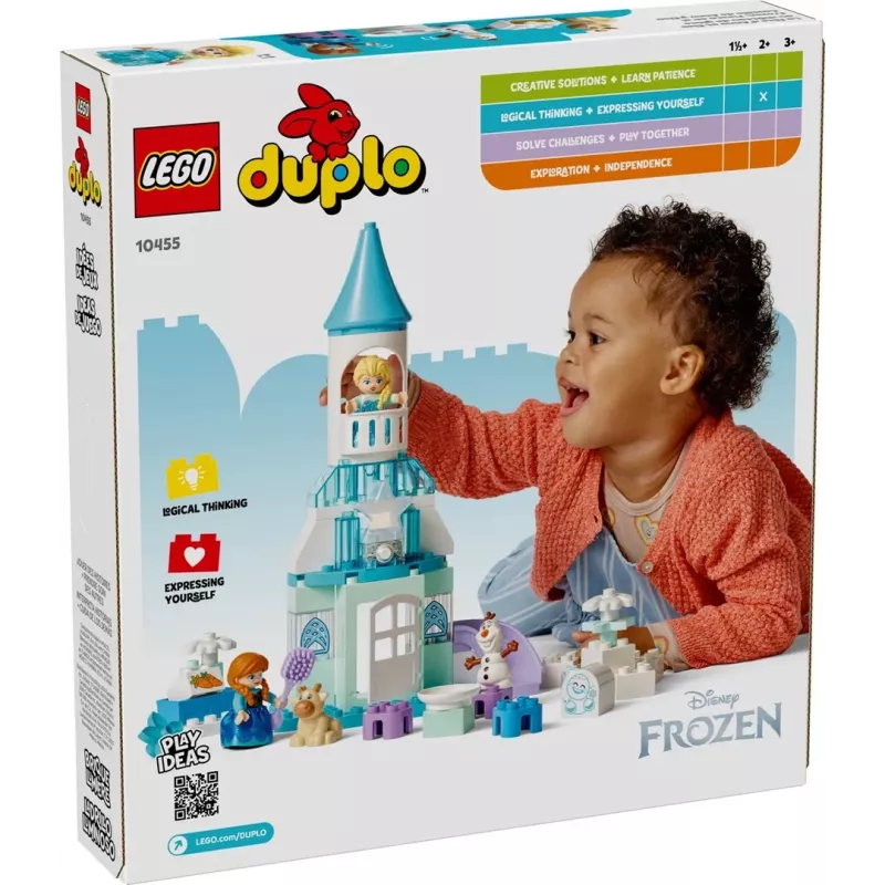Konstrukcinis žaislas LEGO DUPLO 10455 Disney Anna ir Elsa ledo rūmų vakarėlis — DUPLO rinkinys, 54 dalys, 4 minifigūrėlės, amžius 2+