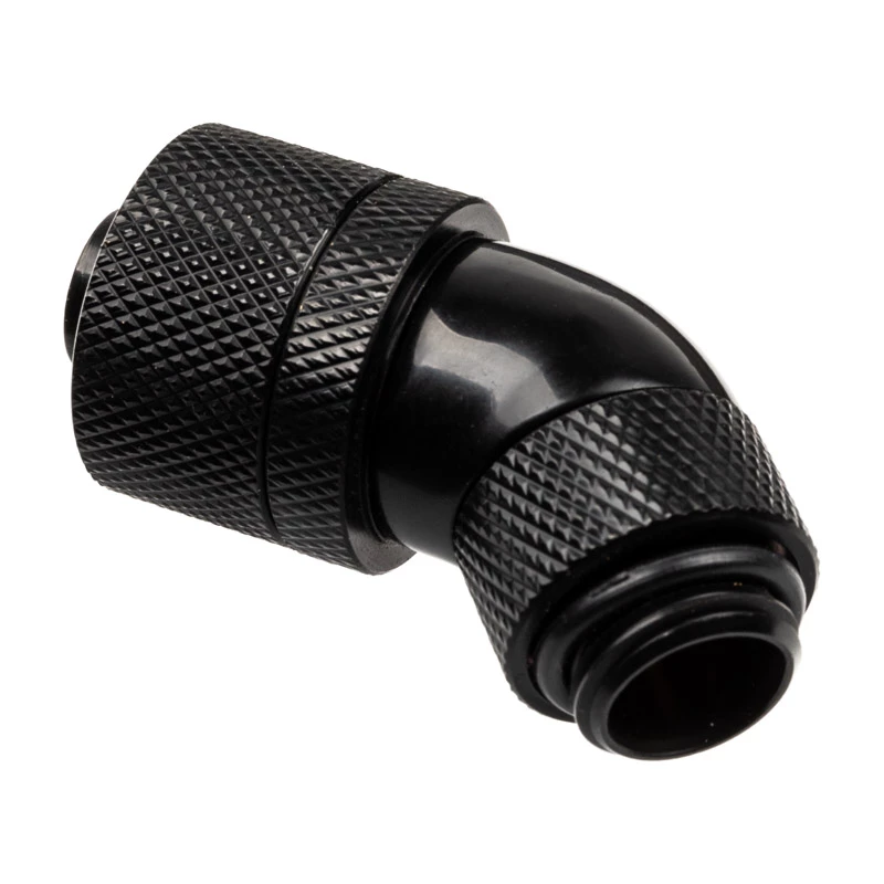 Alphacool HF jungtis 45 laipsnių G1/4 colio AG į 16/10 mm – pasukama, juoda