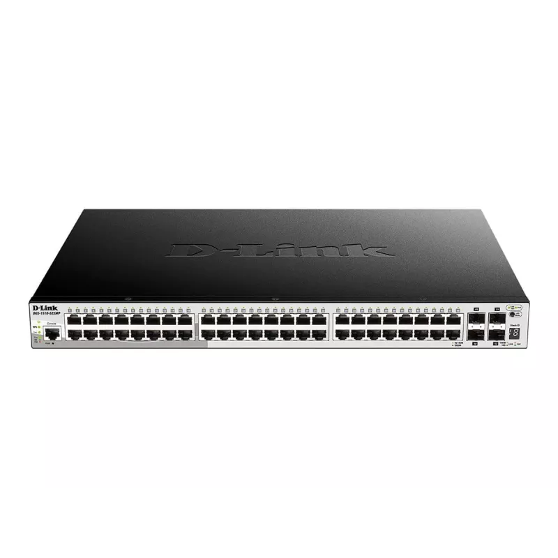 D-Link 52 prievadų Gigabit krovimo POE išmanusis valdomas jungiklis su 4 x 10G SFP+
