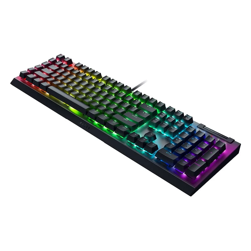 Razer BlackWidow V4 X mechaninė žaidimų klaviatūra, geltoni jungikliai, JAV išdėstymas, laidinė, juoda Razer