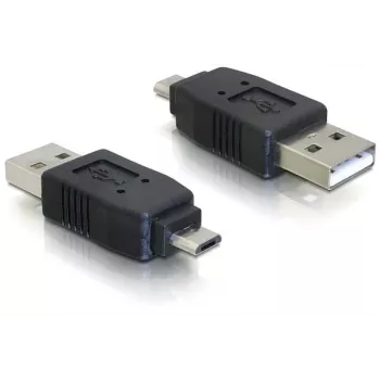 Adapter USB micro-B vyriškas į USB 2.0 A vyriškas DeLOCK 65036 juodas