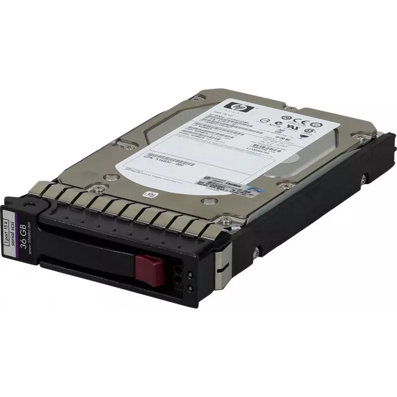 Hewlett Packard Enterprise HPE - Kietasis diskas - 36 GB - Karšto keitimo - 3,5 col. (8,9 cm) - SAS - 15000 aps./min. (376593-001)