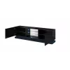 Cama TV spintelė QIU 200 MDF juodas blizgus/juodas blizgus