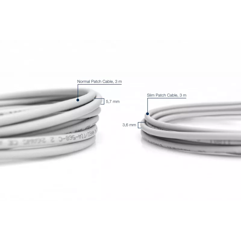 Tinklo kabelis Digitus CAT 6A U/FTP plonas komutacinis kabelis RJ-45 Cat6a 3 m Pilkas