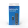 SAVIO USB-A šakotuvas su RJ-45 Gigabit Ethernet AK-57 — 3× USB-A + RJ-45, USB 3.2 Gen 1 Micro‑B prieglobos prievadas, 5 Gbit/s, 4 prievadai, pilkas