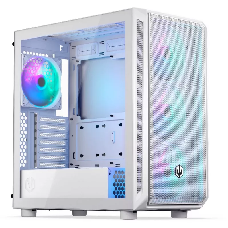 Endorfy Arx 700 ARGB PC korpusas, Midi-Tower, ATX, grūdintas stiklas - su 4x 140 mm ARGB ventiliatoriais, balta (EY2A017)