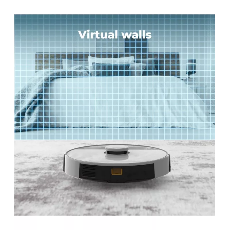 AENO Robot Vacuum Cleaner RC2S: šlapias ir sausas valymas, išmanus valdymas AENO programa, galingas japoniškas Nidec variklis, turbo režimas
