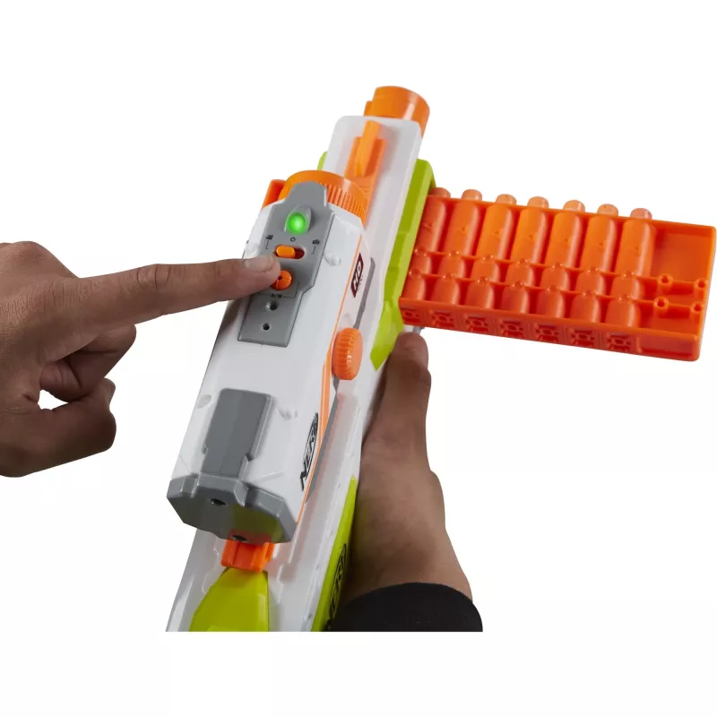 Žaislinis šautuvas HASBRO Nerf BattleScout ICS-10 FFP B1756F030 – putplasčio strėlių šautuvas, vieno šūvio, taktinis bėgelis