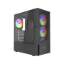 PC korpusas GEMBIRD Fornax 4300 Midi Tower ATX, grūdintas stiklas, 2x3,5 colio skyriai, 3x2,5 colio skyriai, ARGB ventiliatorių palaikymas, USB 3.2 Gen1