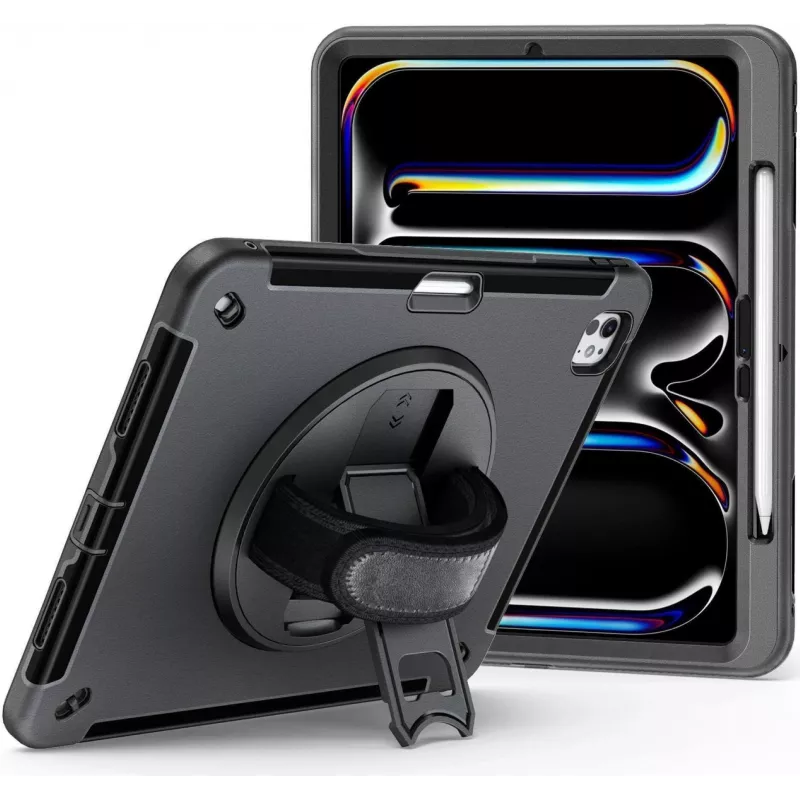 Kickstand Case jt berlin, skirtas Apple iPad Pro 13 2024 — patikimas juodas