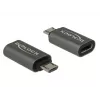 DeLOCK – USB adapteris – USB-C (W) į Micro-USB Type B (M) – USB 3.1 Gen 1 – 2,8 cm – antracito (65927)