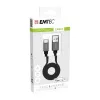 USB laidas Emtec T700C 1,2 m USB A į USB C juodas